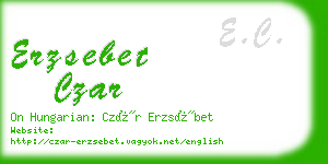 erzsebet czar business card